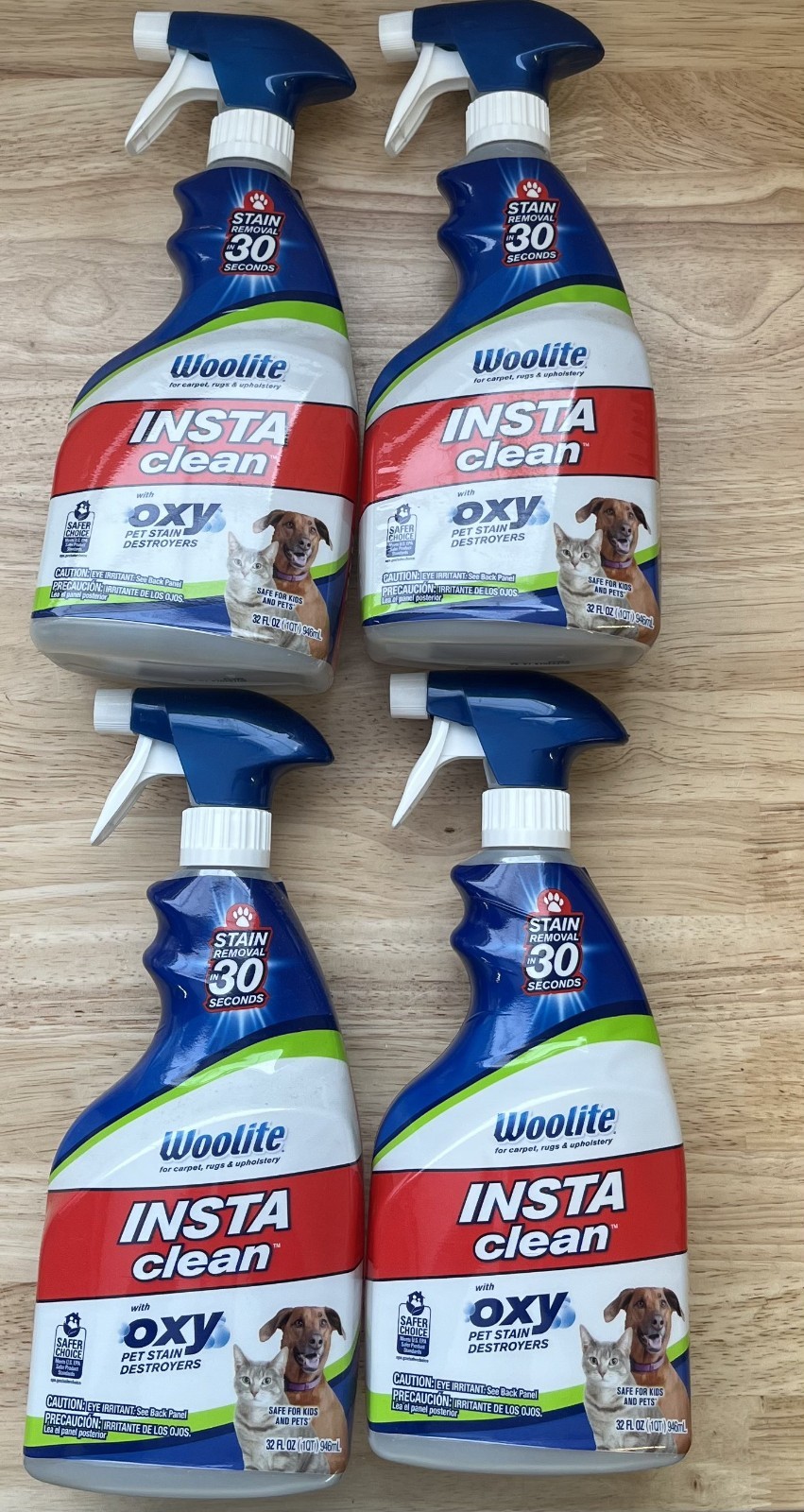 Woolite INSTA CLEAN Carpet Upholstery Rug PET STAIN ODOR OXY DESTROYER Lot of 4