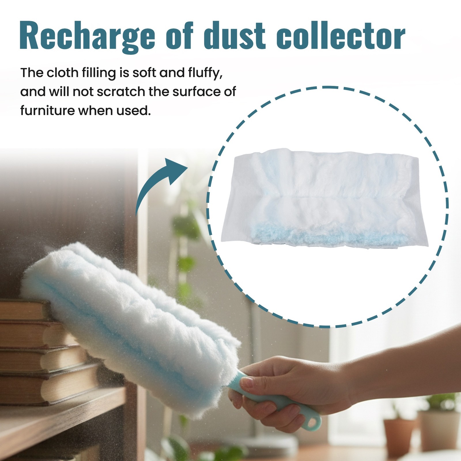 30 Pieces Duster Refills, Disposable Duster Refills Compatible for9413