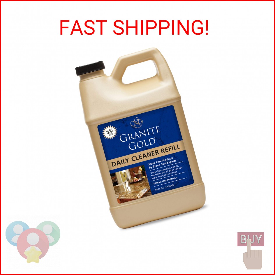 Granite Gold Daily Cleaner Refill Streak-Free Cleaning for Granite, Marble, Trav