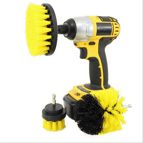 Drill Brushes Set 3pcs Tile Grout Power Scrubber Cleaner Spin Tub Shower Wall
