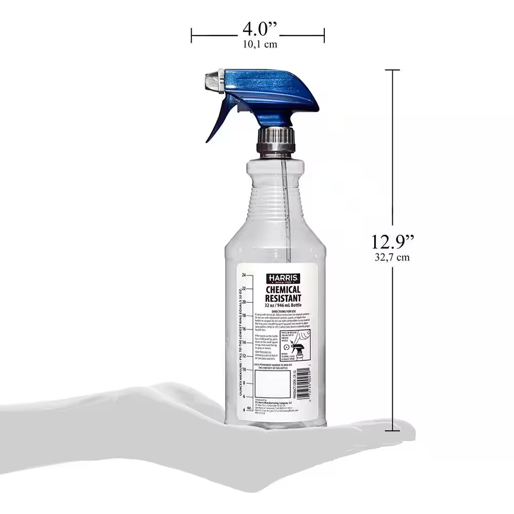 Harris 32 oz. Heavy-Duty Chemical Resistant Pro Spray Bottle (3-Pack)