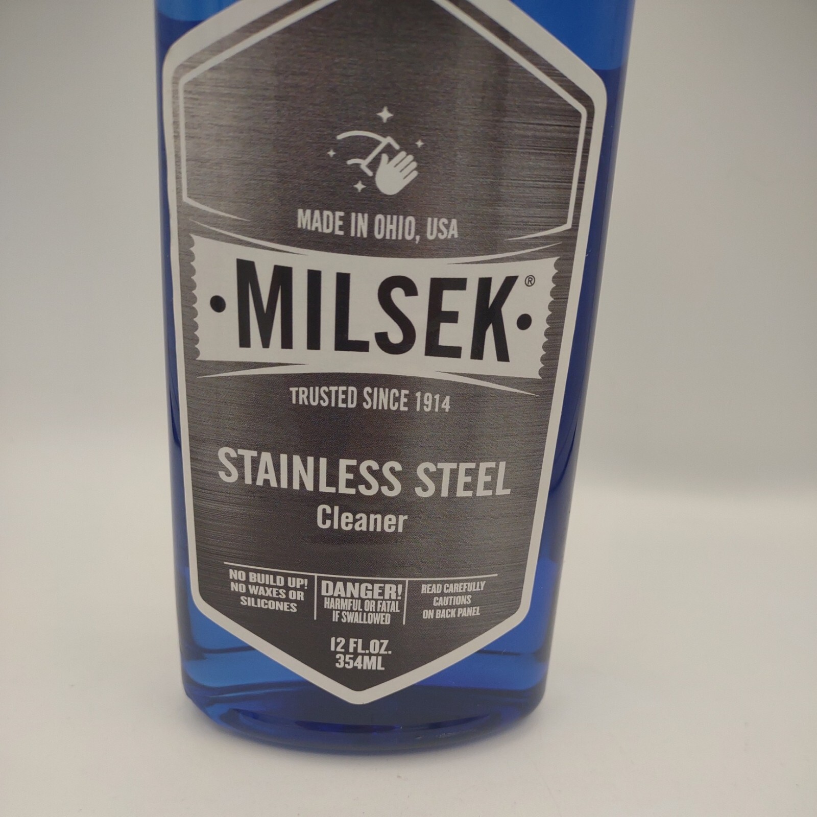 Milsek 12 Oz. Stainless Steel Cleaner metal surfaces brass copper Chrome fixture