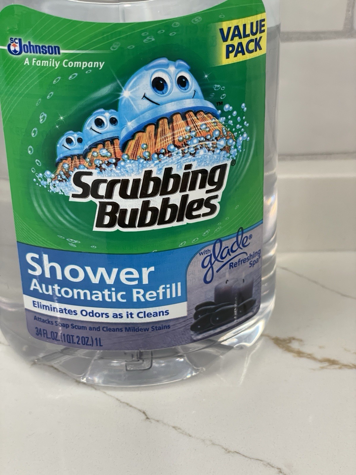 Scrubbing Bubbles Automatic Shower Cleaner Refill 34 fl oz New Glade Refresh Spa