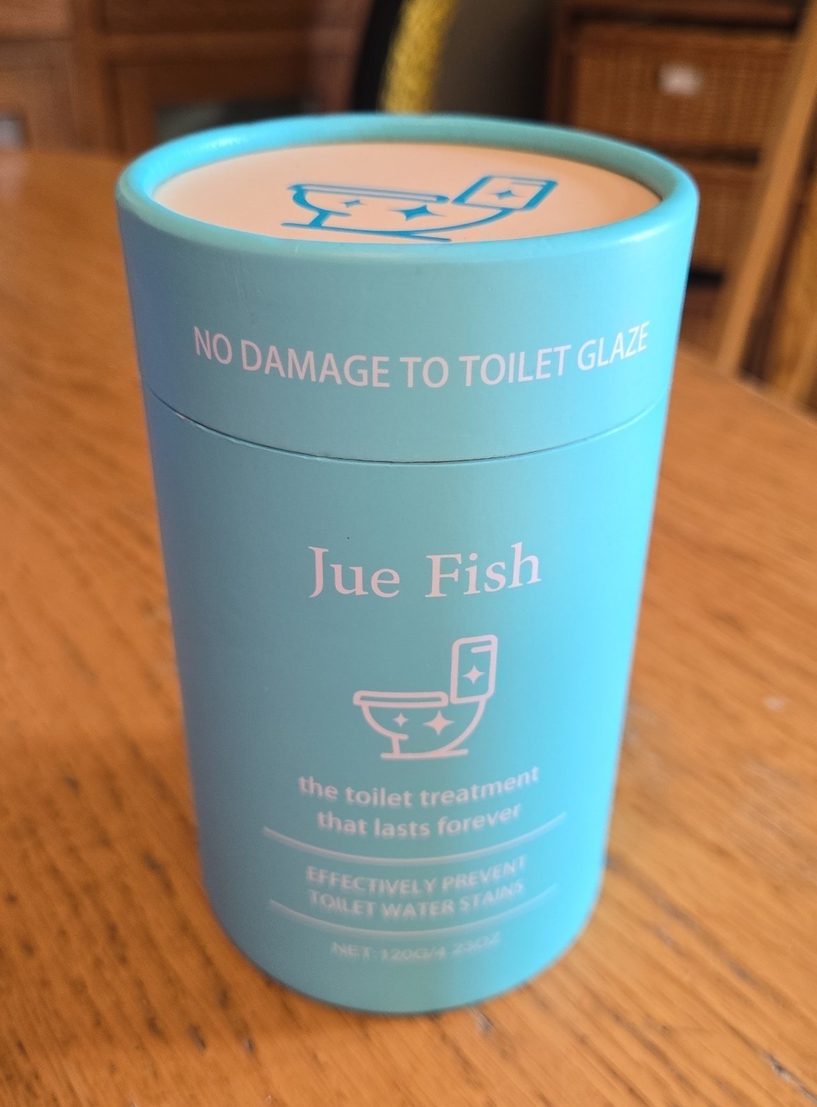 Ju Fish toilet treatment prevents water stains