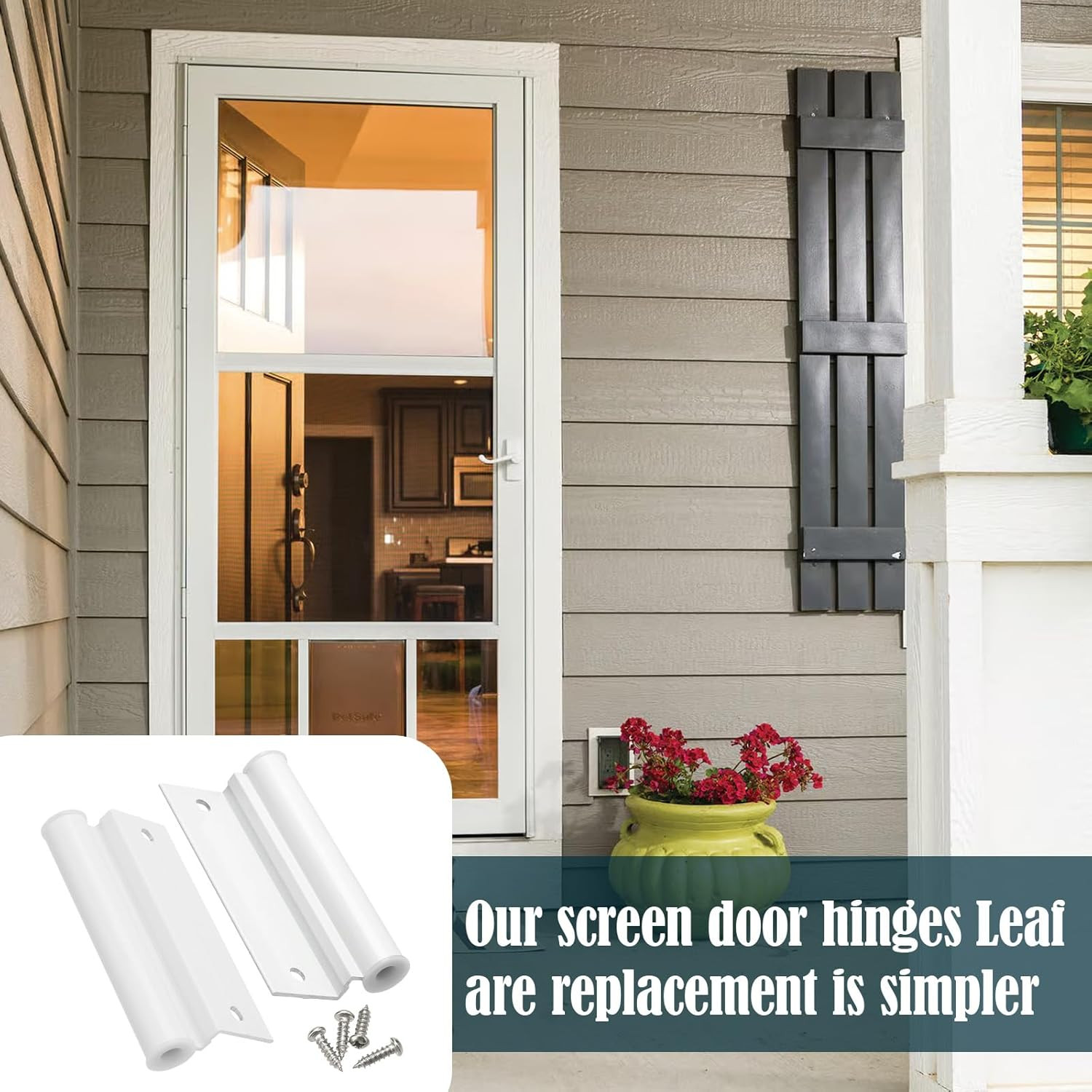 Lower Screen Door Hinge Leaf for Anderson Storm Door Hinge Replacement |