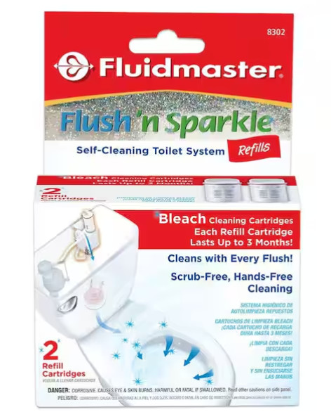 Flush ‘n Sparkle Automatic Toilet Cleaning System Bleach Refills (2-Pack)