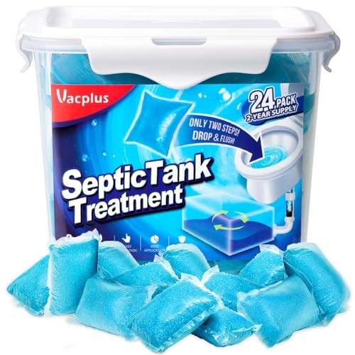 Septic Tank Treatment 12 Pcs for 1 Year Supply Dissolvable Packs Easy Operation