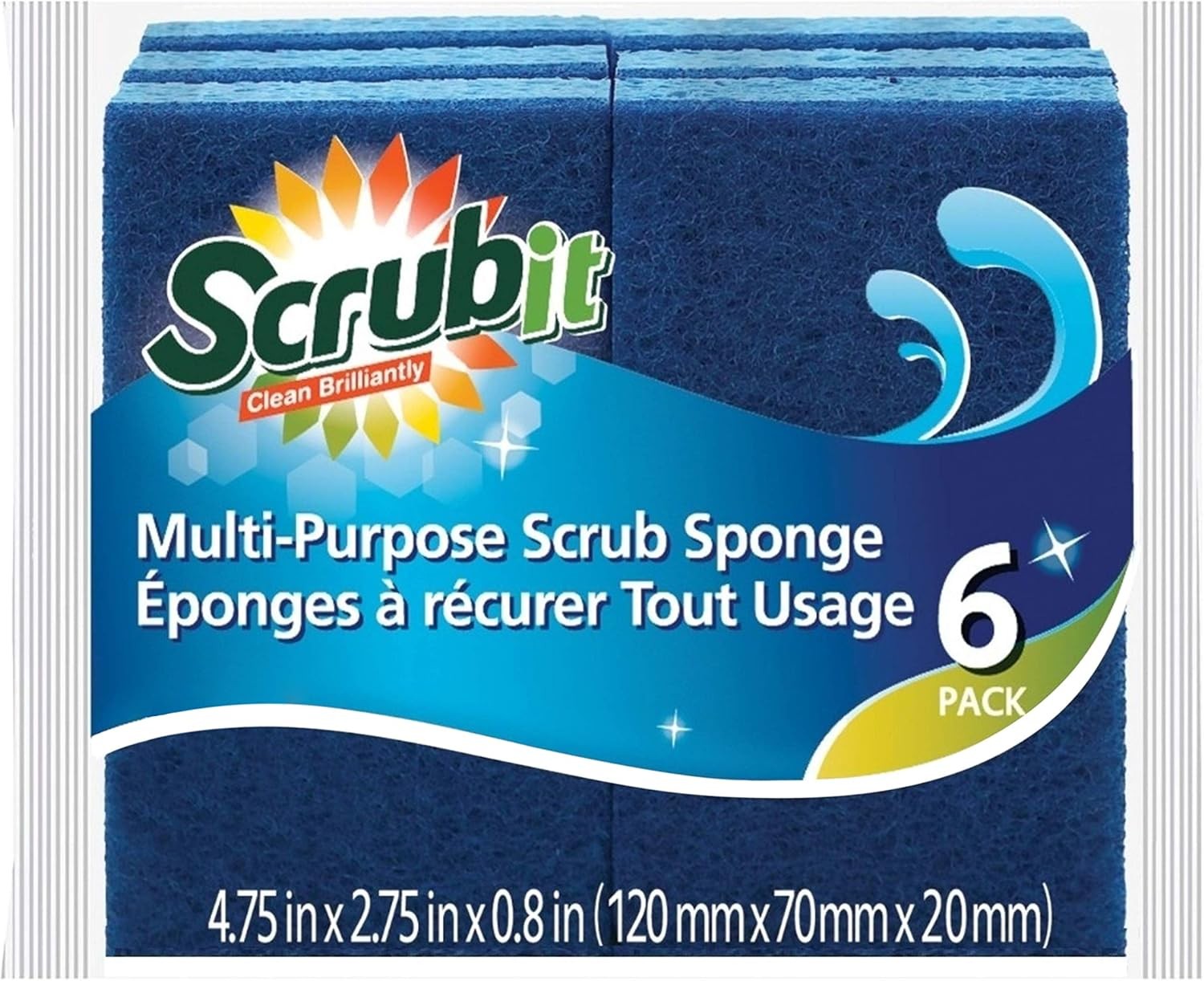 Scrubit Non-Scratch Cleaning Scrub Sponges- Scrubbing Dish Sponge Ideal for