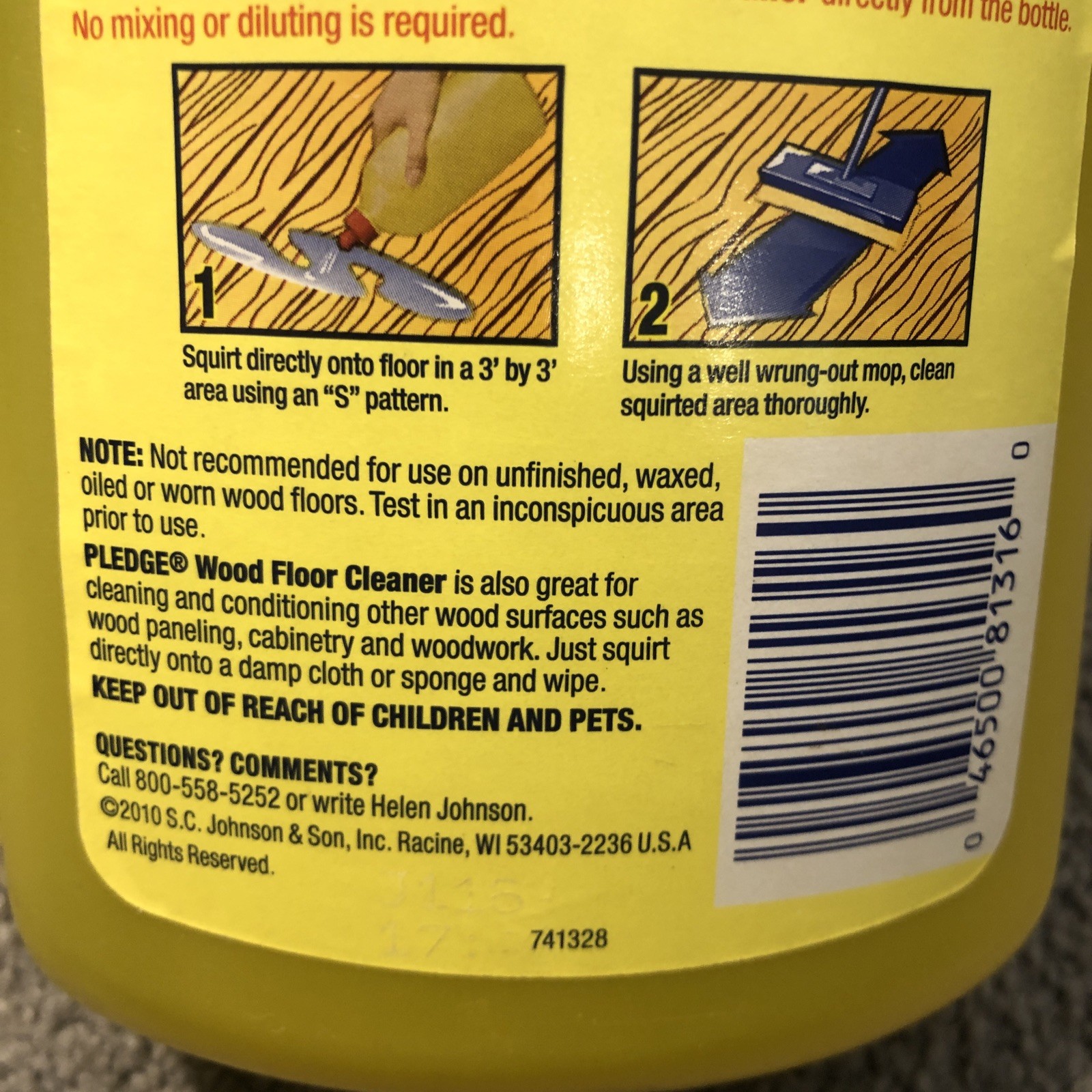 80% Full – Pledge Floor Care 4 In 1 Wood Cleaner CITRUS Scent, 27oz
