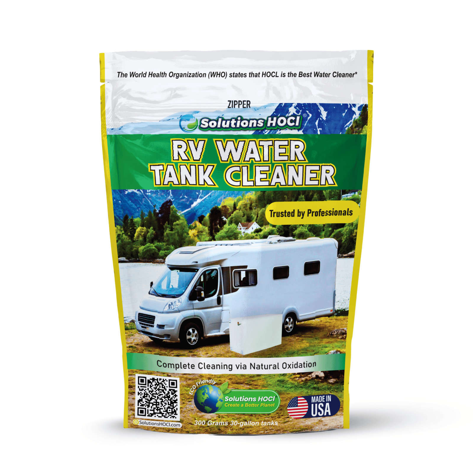 RV Water Tank Cleaner 300g – Bleach-Free Powder for Fresh & Gray Tanks