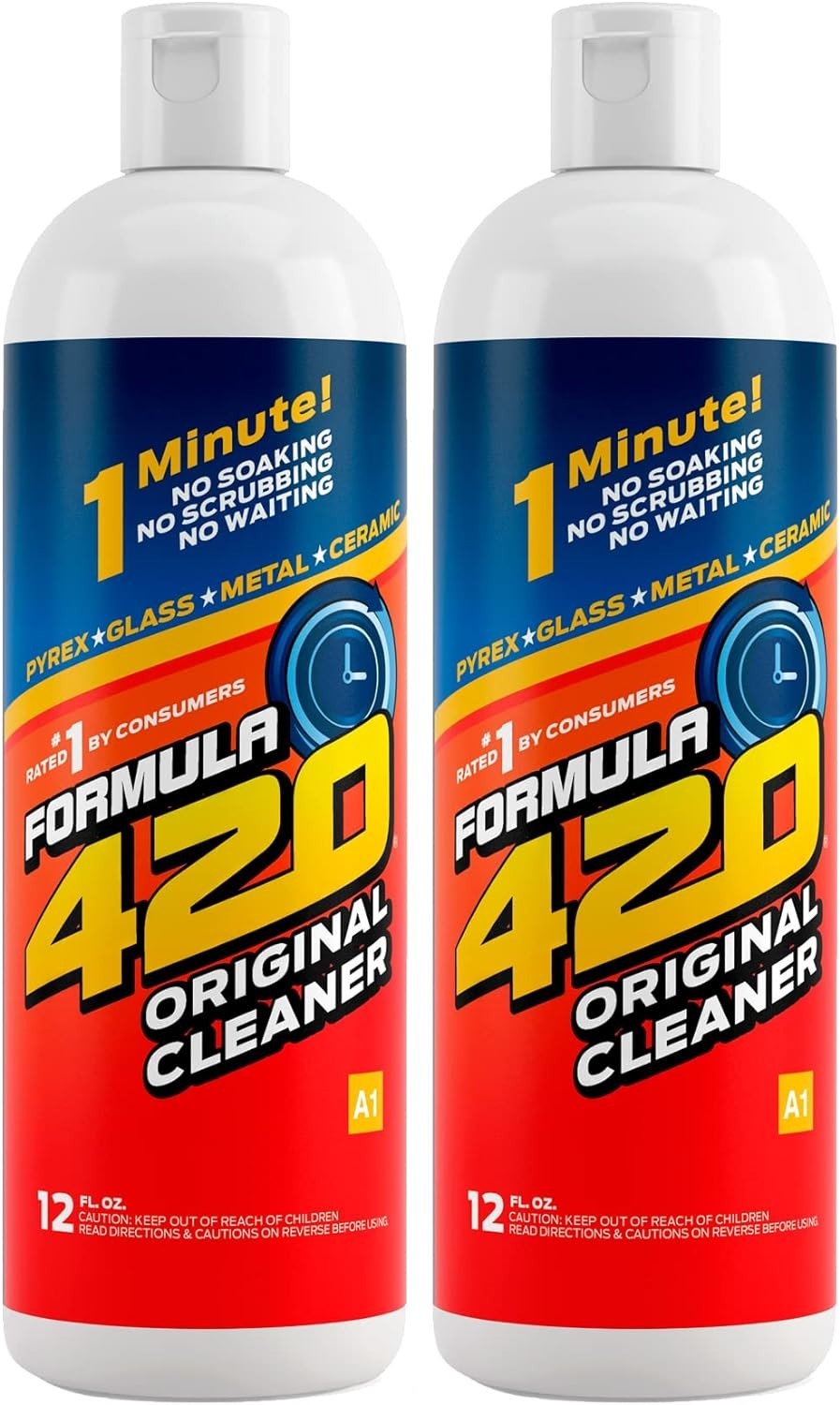 Glass Metal Ceramic Cleaner 12oz Bottle Pack of 2 Non Toxic Eco Friendly