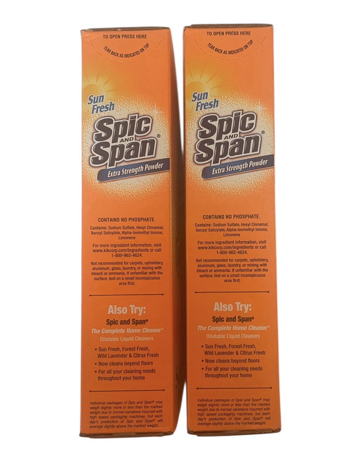 Spic And Span Extra Strength Powder Sun Fresh 1 LB 11 OZ Lot Of 2 Boxes NEW