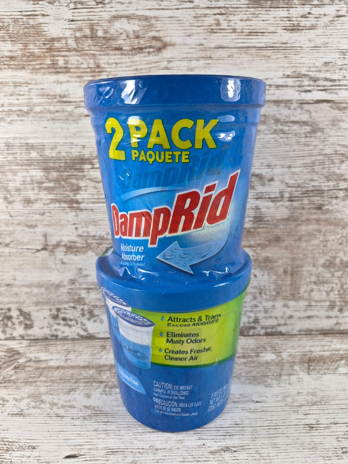 2 Pack DampRid FG60 Moisture Absorber, Fragrance Free, 10.5oz Each Brand New