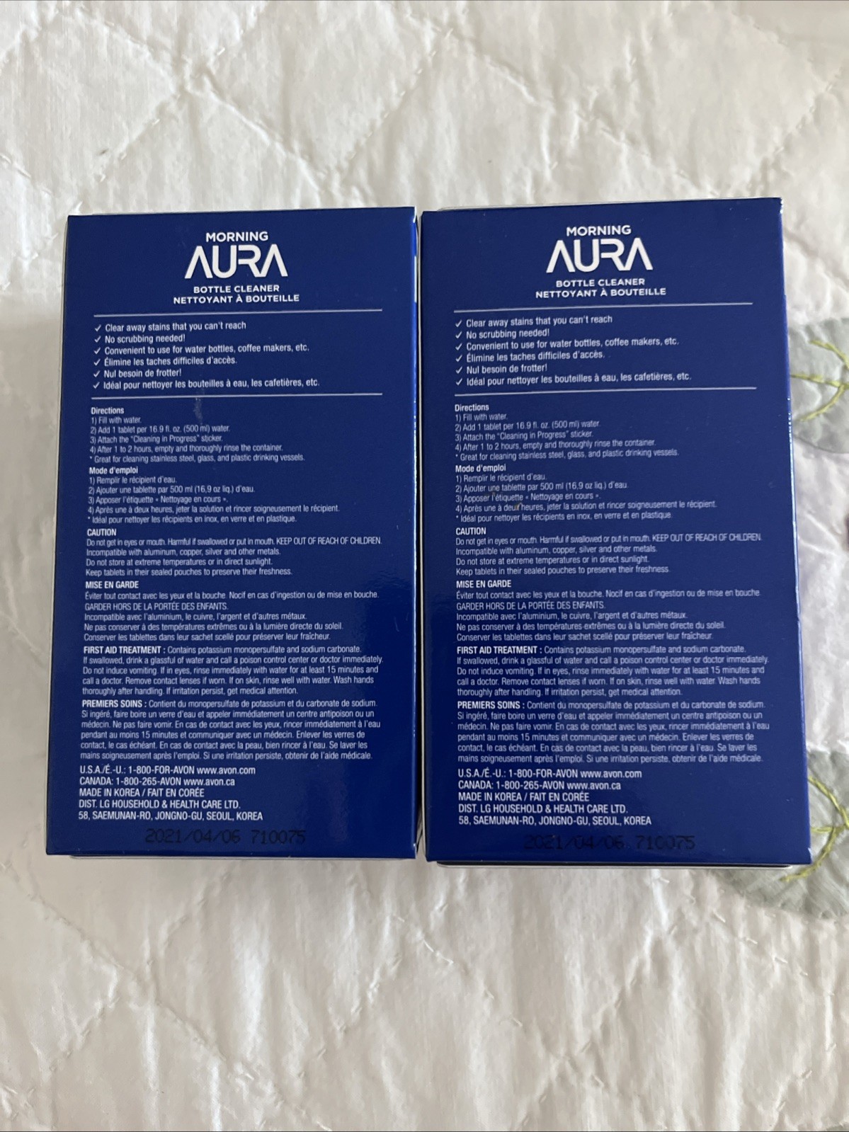 Morning Aura Bottle Cleaner 2 Boxes 12 Tablets Water Bottle Coffee Maker Kettle