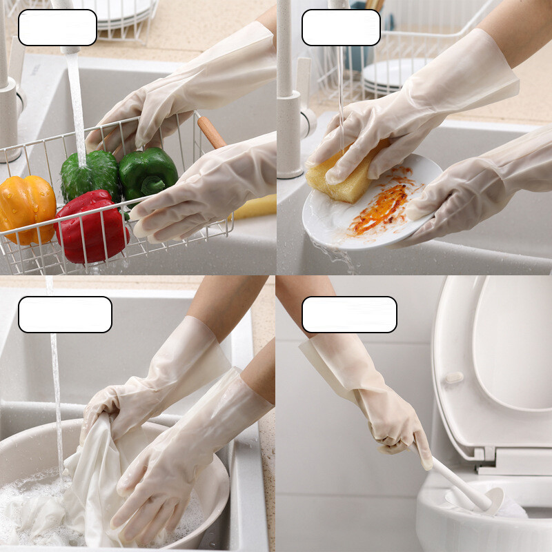 Gloves For Dish Washing Kitchen Pet Scrubber Cleaning