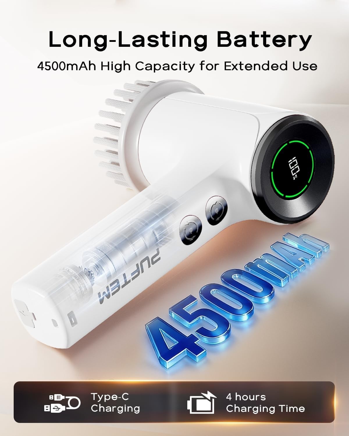 Shower Scrubber, Electric Spin Scrubber for Bathroom Cleaning – Cordless Show…