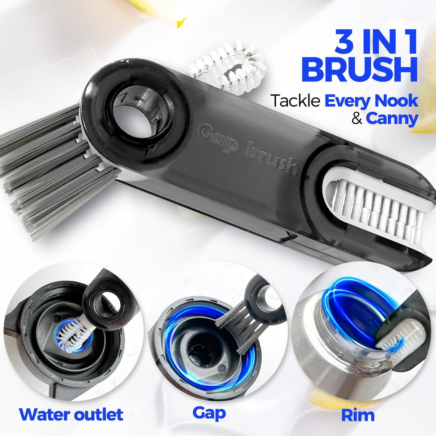 Holikme 6 Pack Bottle Brush Set, 14″ Long Handle Stainless Steel Bottle Cleaner