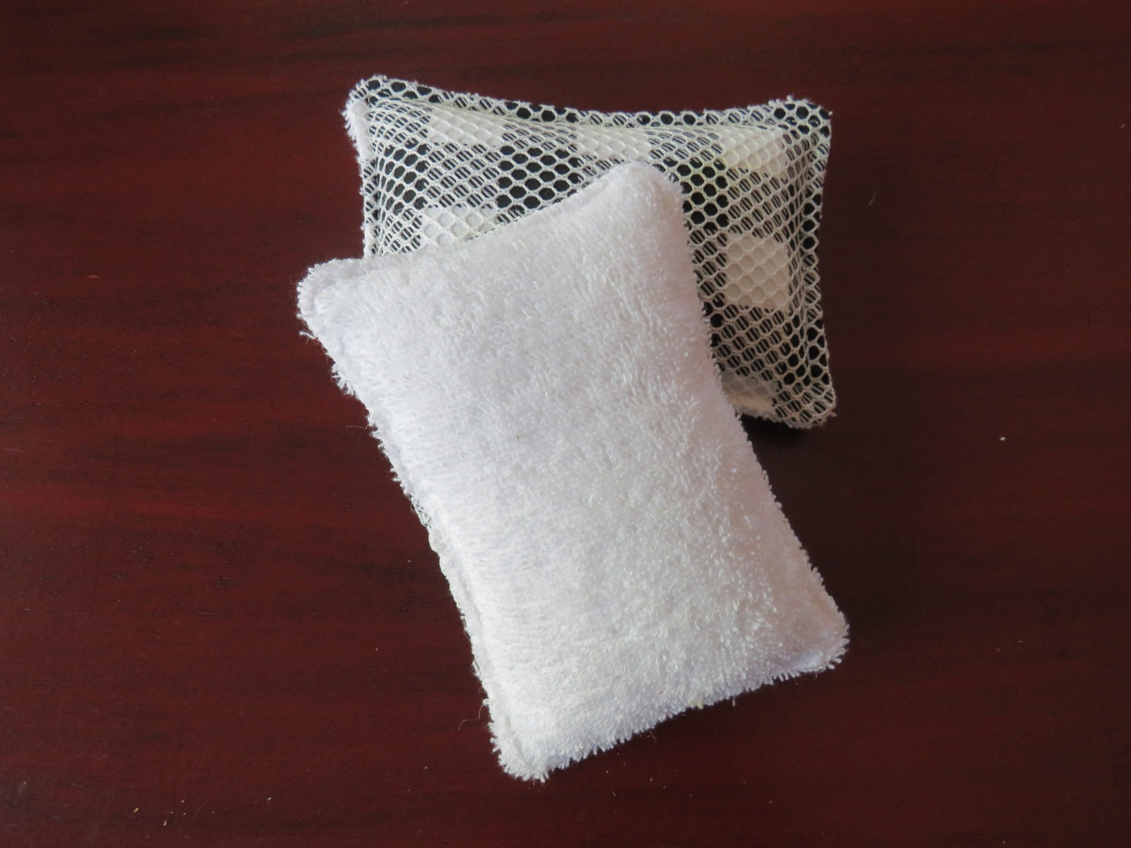 Reusable Kitchen Sponge, Set of 2, Black and White Check Dish Scrubby