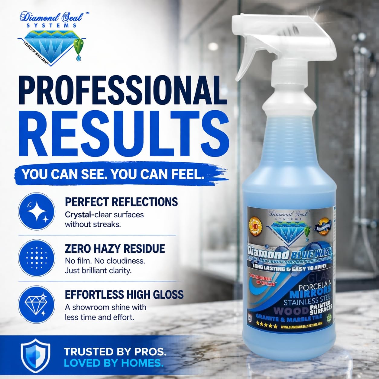 Made in the USA. Diamond Blue Repellent Wash Multi Surface. Cleans,Shine Best…