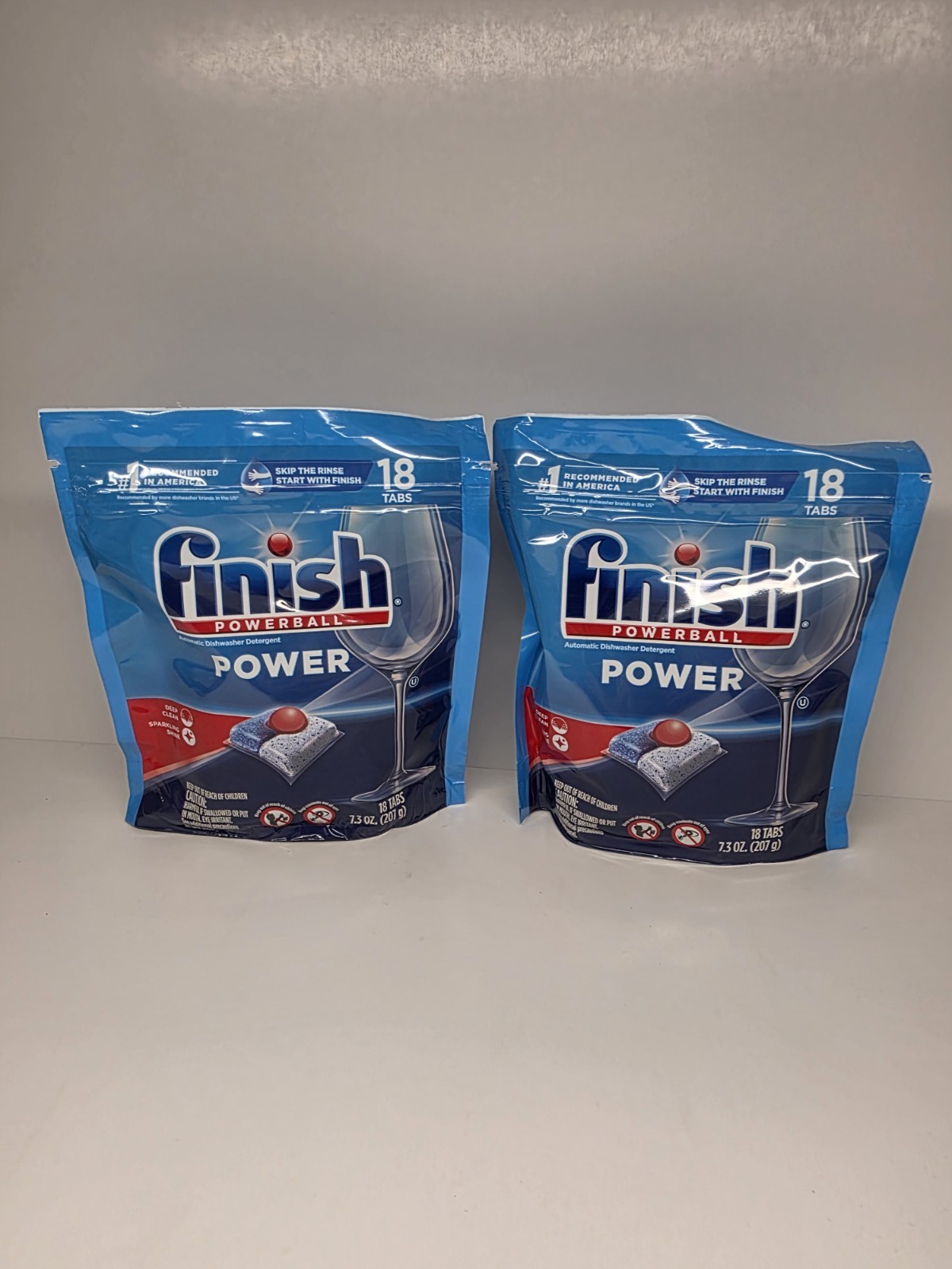Finish Powerball Automatic Dishwasher Detergent POWER 18 Tabs 2 Pack
