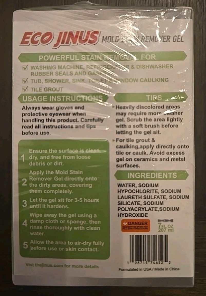 Eco Jinus Mold Stain Remover Gel 7oz