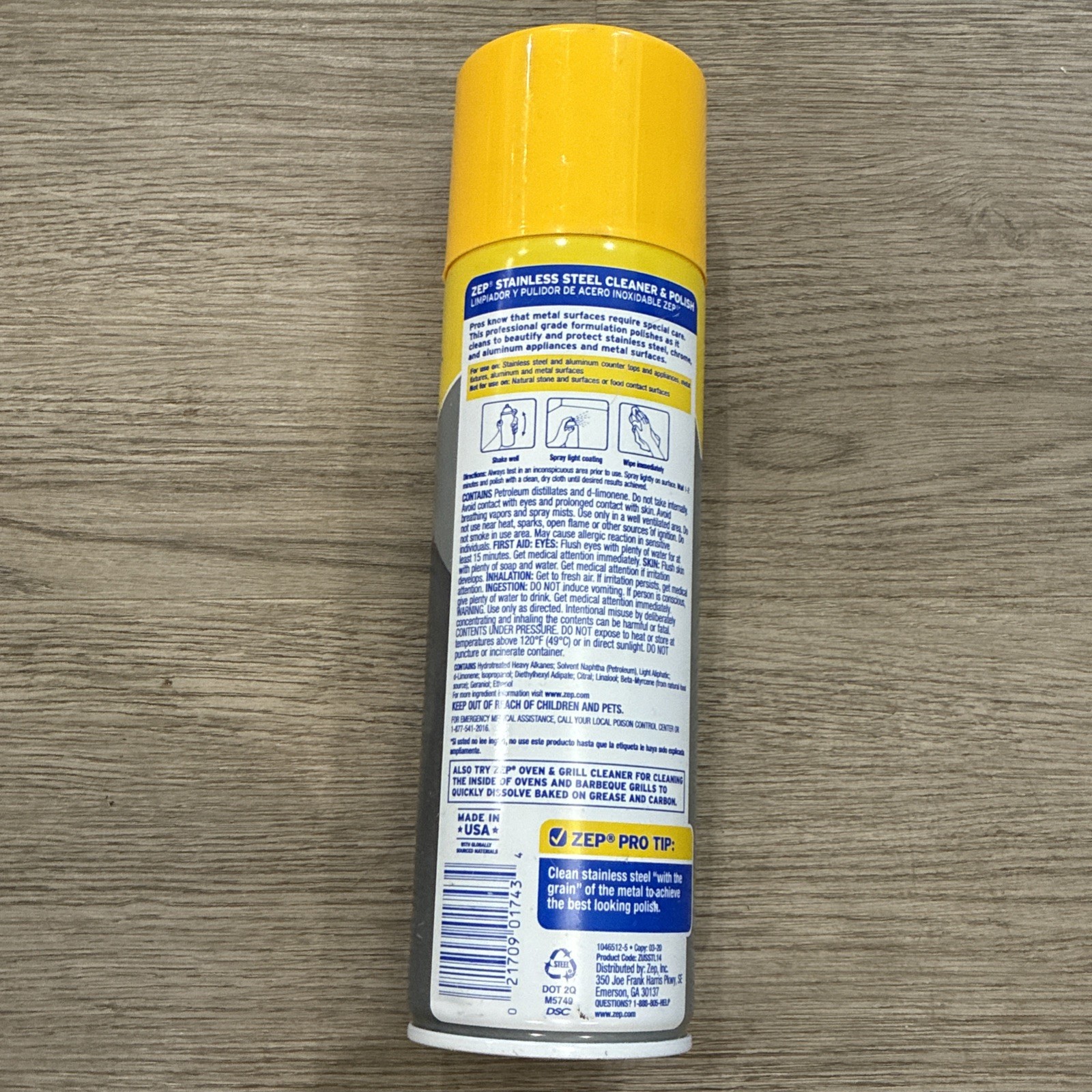 Zep Stainless Steel Cleaner and Polish 14 Ounces – ZUSSTL14 – Protects Metal Sur