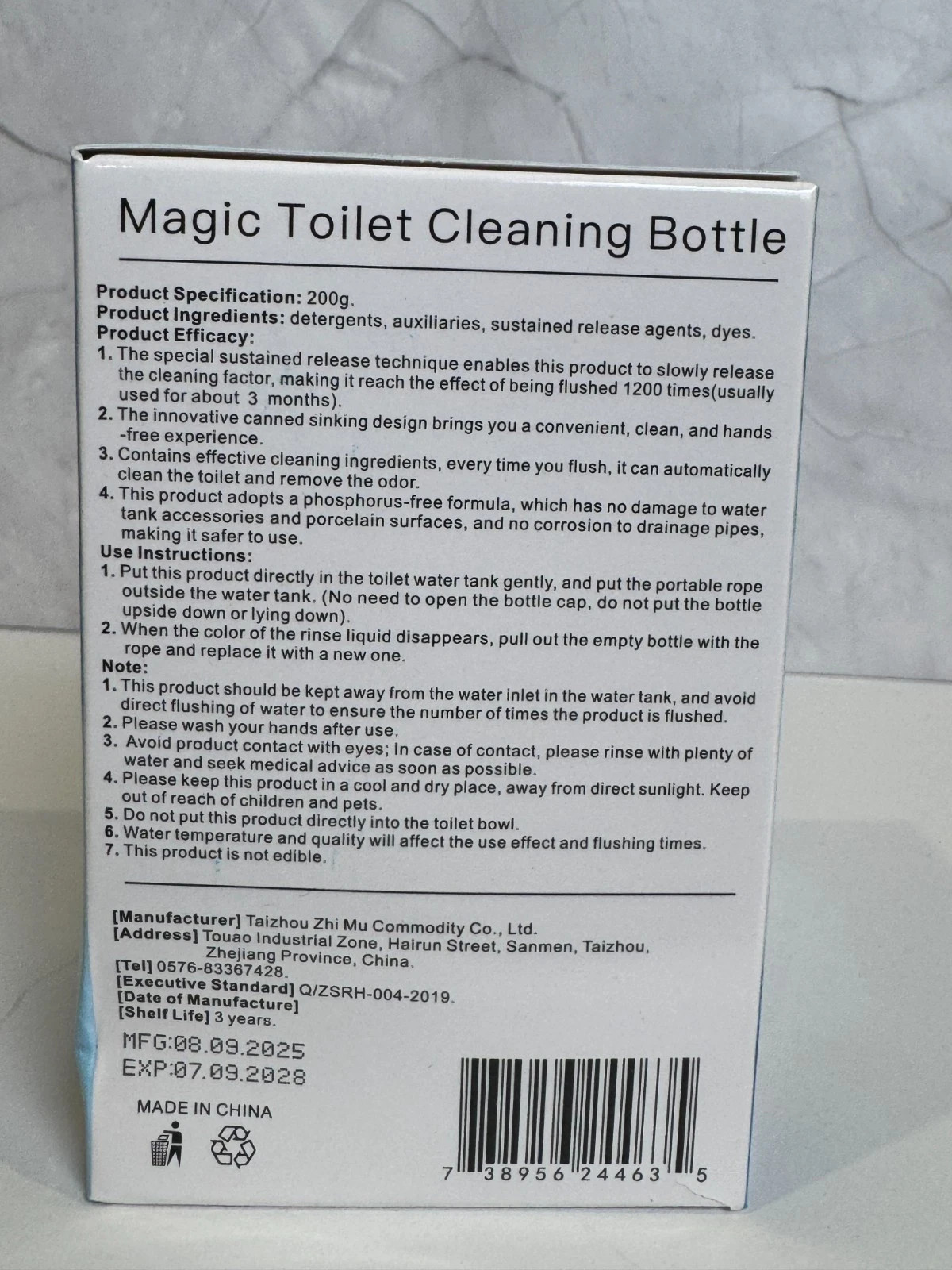 Magic Toilet Cleaning Bottle Ocean Scent Tank Cleaner Gel Freshener New
