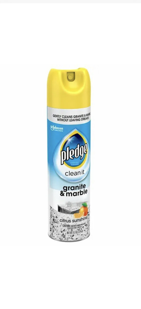 Pledge Granite and Marble Cleaner Spray Citrus Sunshine 9.7 oz HTF Streak free
