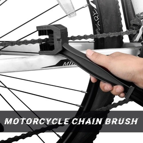 2 PCS Chain Brush, Chain Cleaning Brush Tool, Chain Gears Mai Color: Black+red