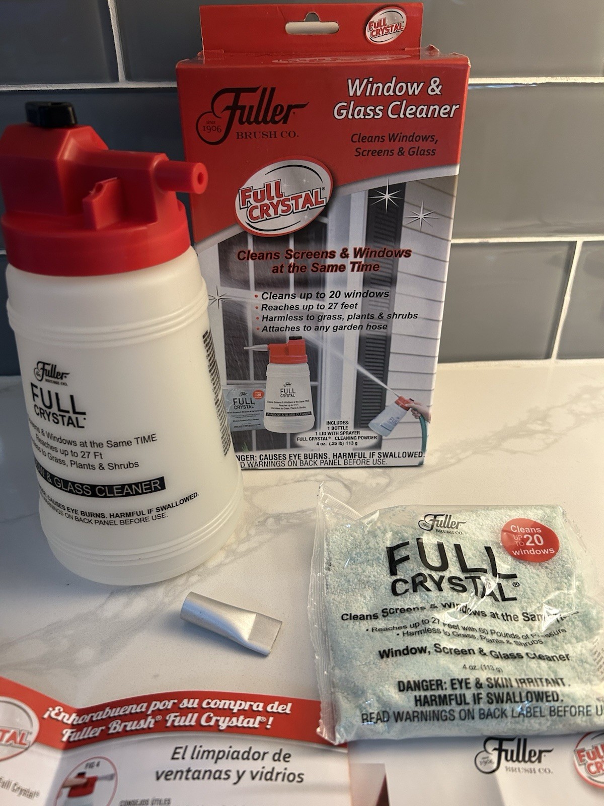 Fuller Brush Company Full Crystal Window Cleaner Kit New In Box