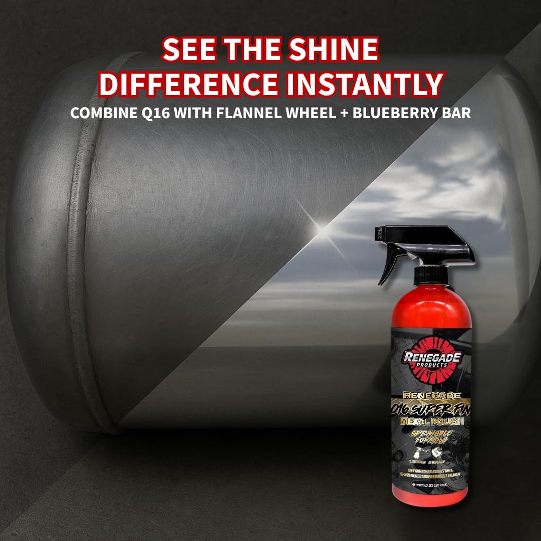 Extra Fine Sprayable Metal Polish HighGloss Finish for Aluminum & Steel 16
