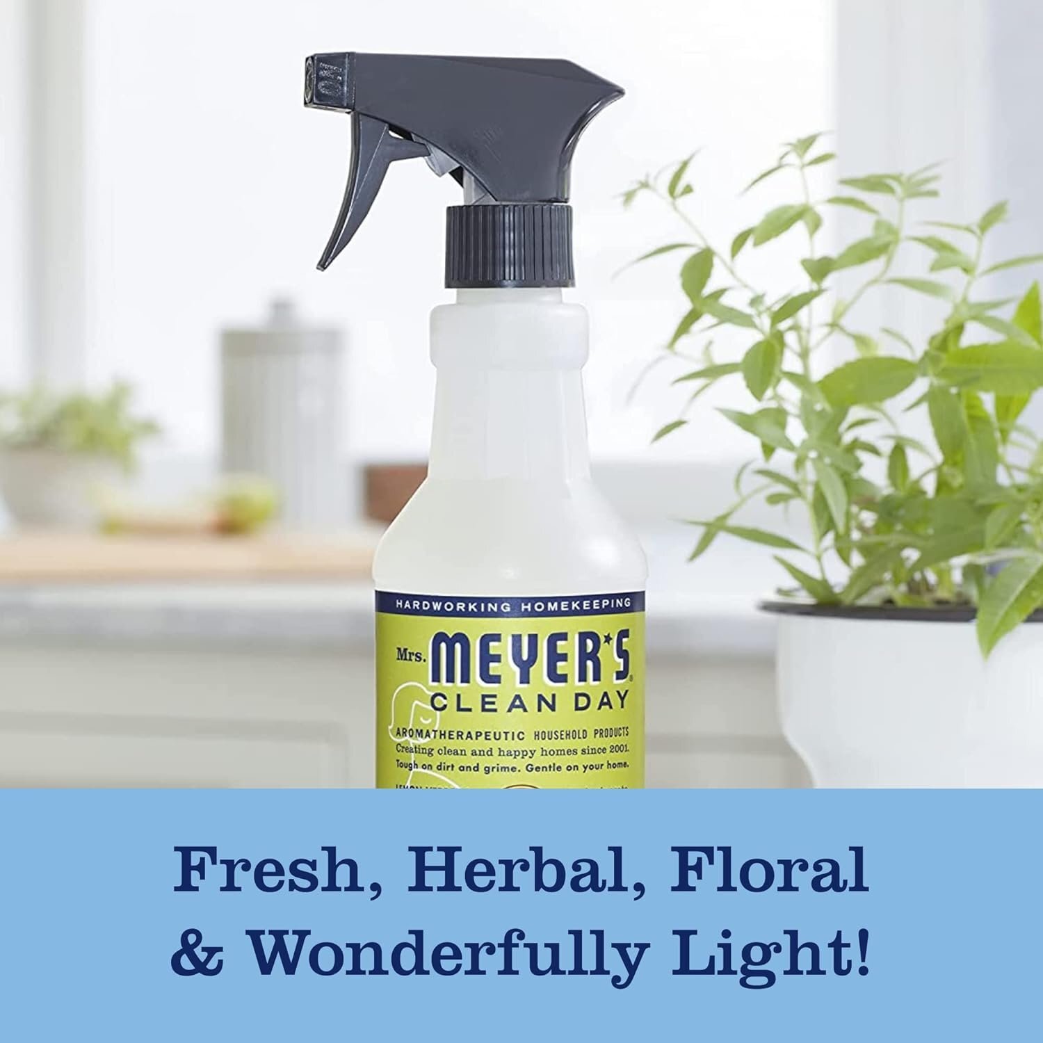 Mrs Meyer’s All-Purpose Cleaner Spray, Lemon Verbena, 16 oz & Non-Abrasive…