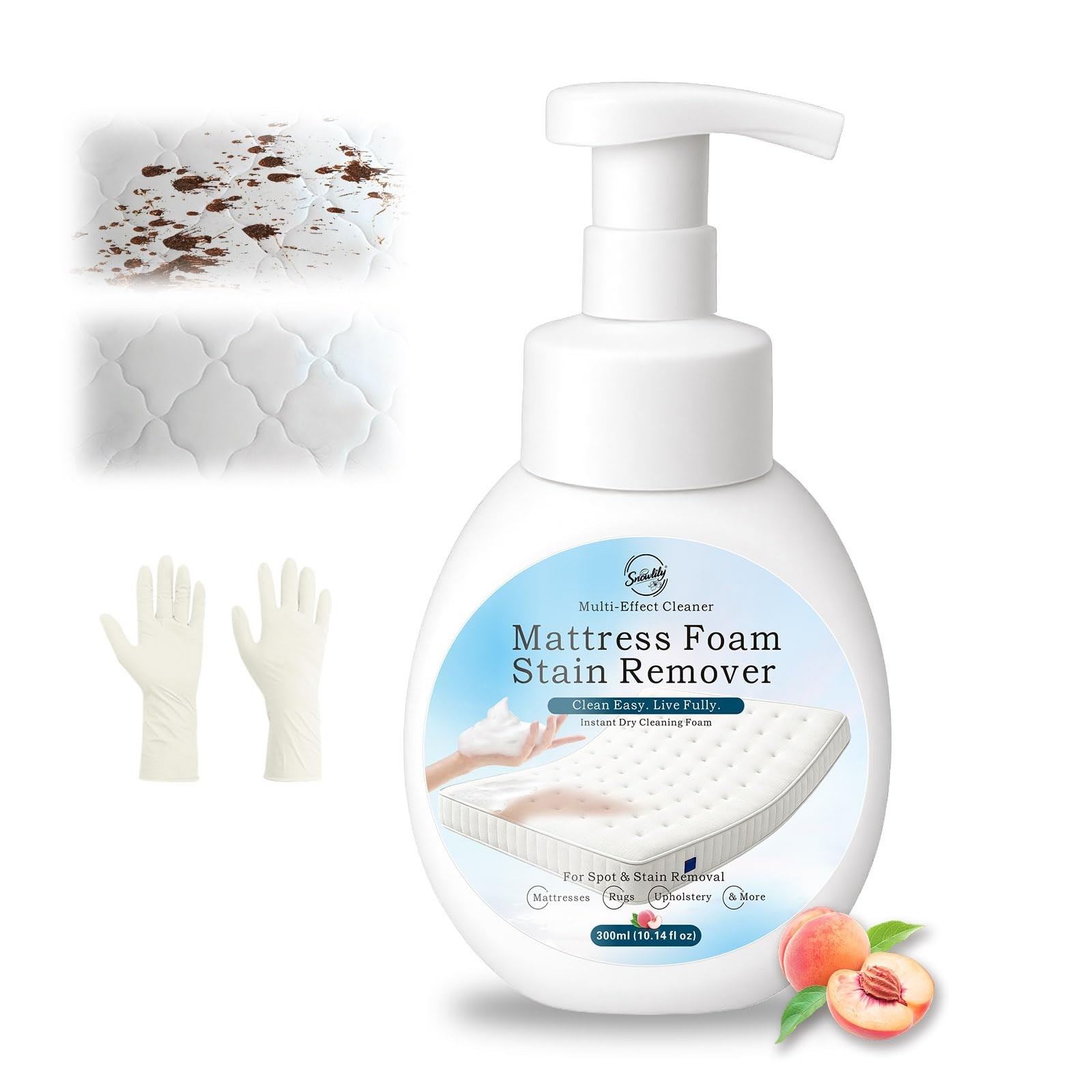 Multi-Surface Mattress Stain Remover Foam Spray – Upholstery Cleaner 300ml