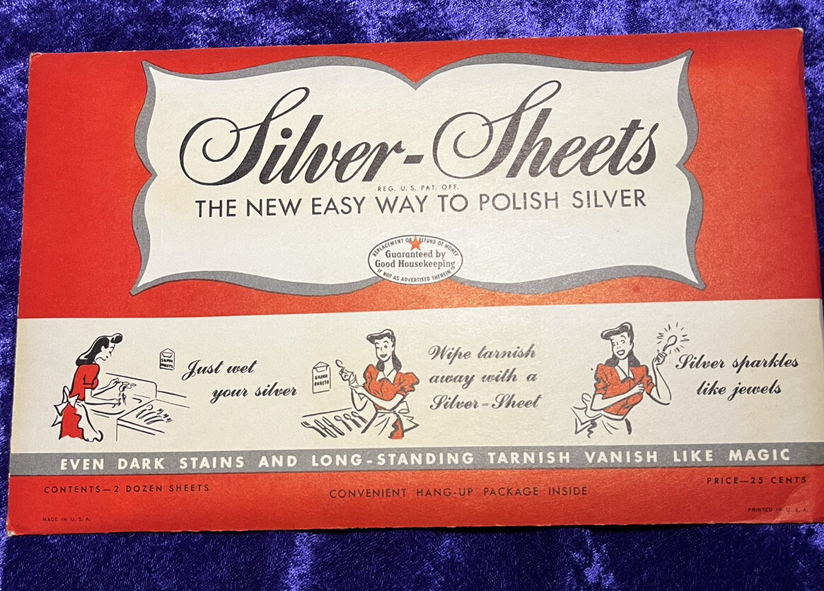 Silver Polishing Sheets 24 Count 1945 Silver Sheets NEW Unopened Package Vintage