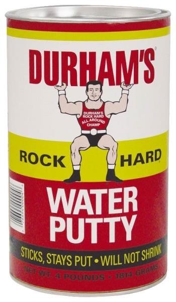 NEW CASE OF (6) DURHAM’S MODEL 4 4LB ROCK HARD WATER PUTTY 24 TOTAL LBS 6367387