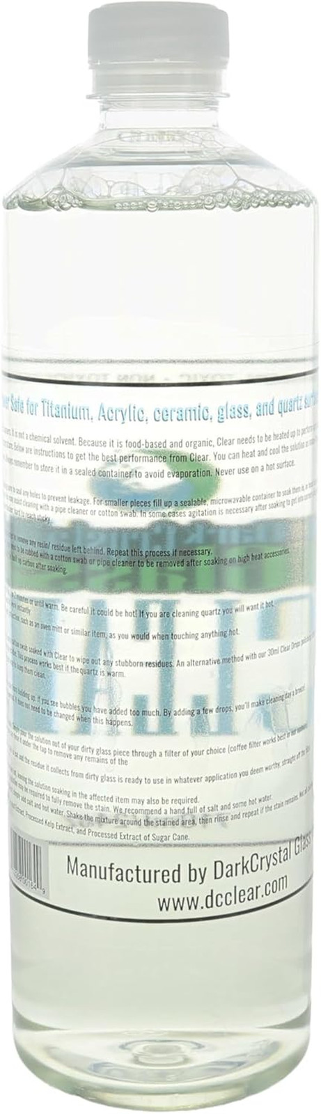 Dark Crystal Glass Cleaner Organic Natural Quartz Banger Pipe Solution 24 oz.