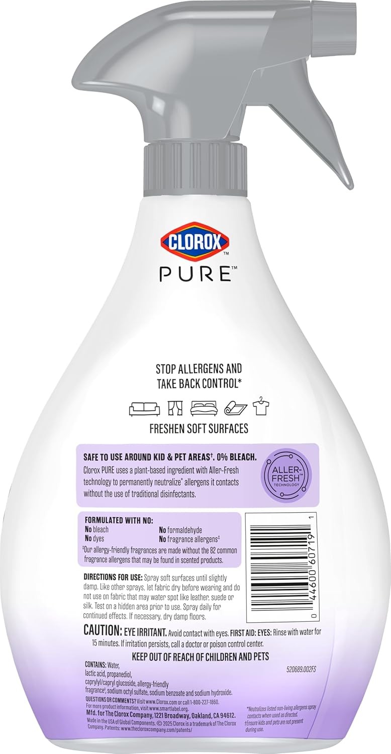 PURE Allergen Neutralizer Fabric and Carpet Spray, Nighttime Calm, 26 Fluid Ounc