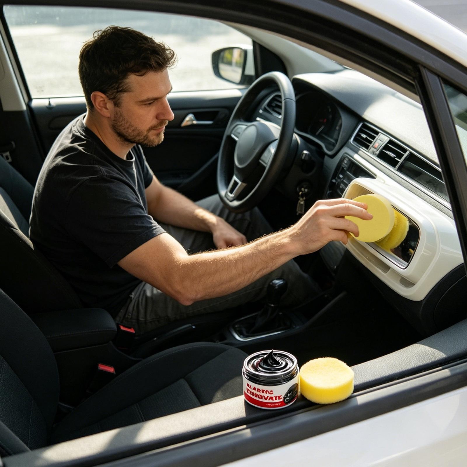 Black Car Interior Plastic Repair Scratch Remover Wax Polishing Repair Cream