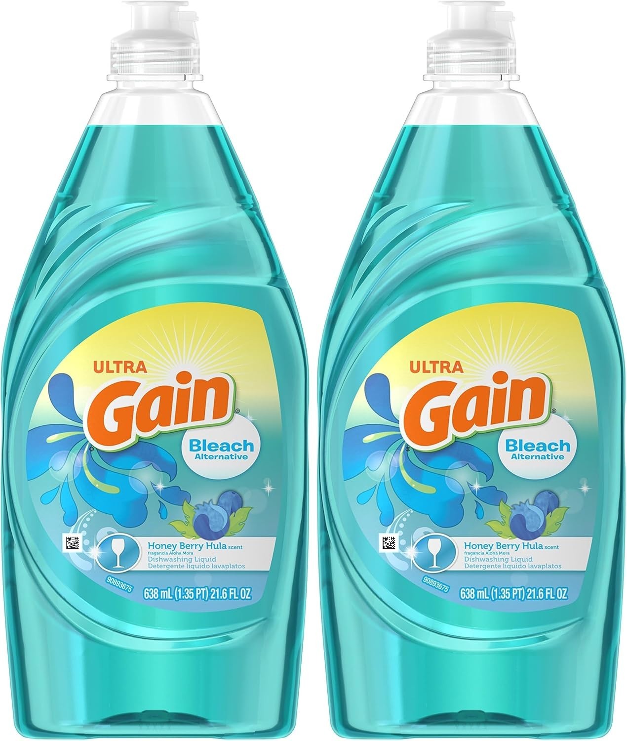 Gain Ultra Bleach Alternative Dishwashing Liquid Dish Soap, Honey Berry Hula, 21