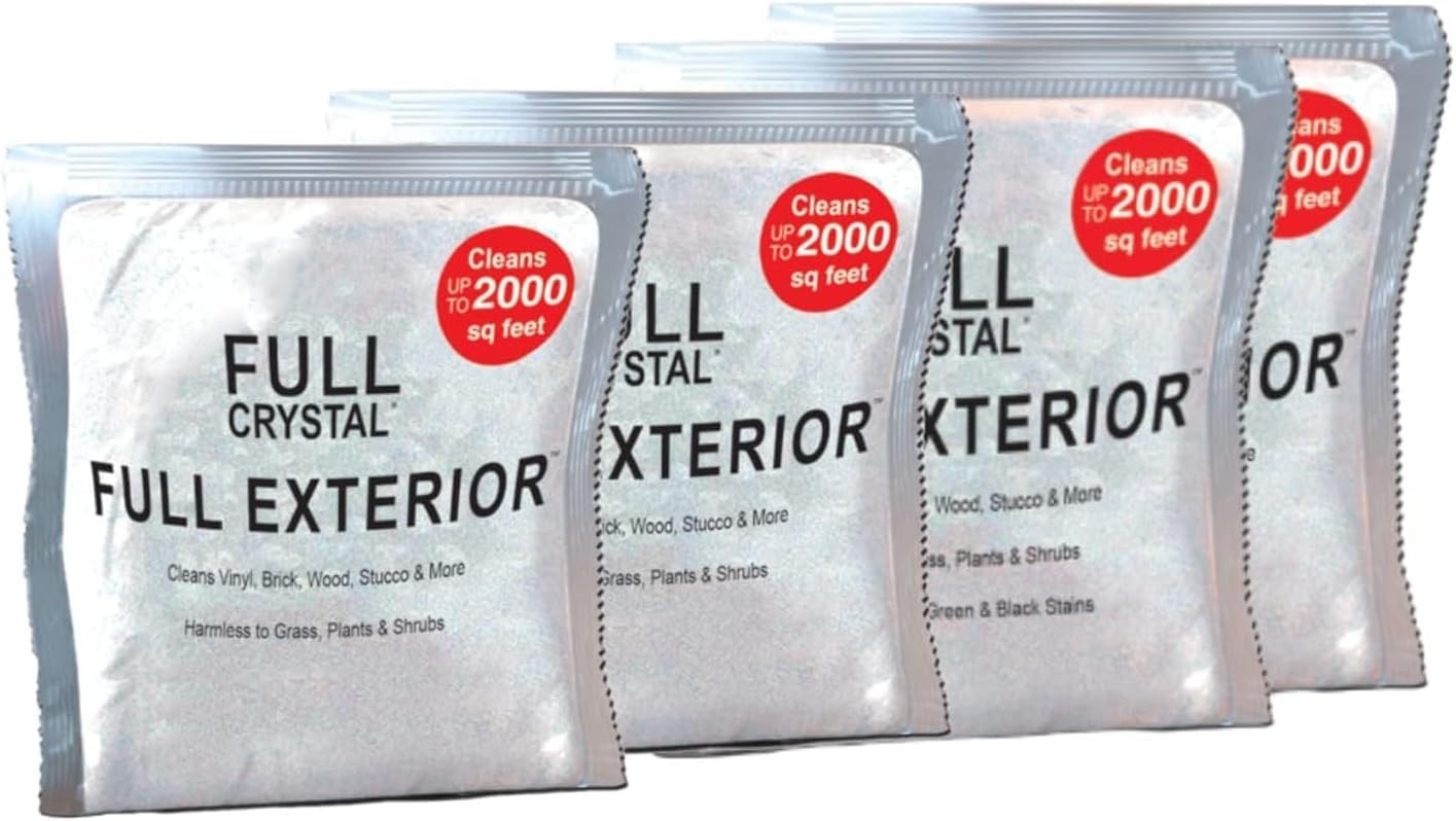 Full Exterior Refill Kit – Crystal Powder Outdoor Cleaner Packets, 16 oz, Eac…