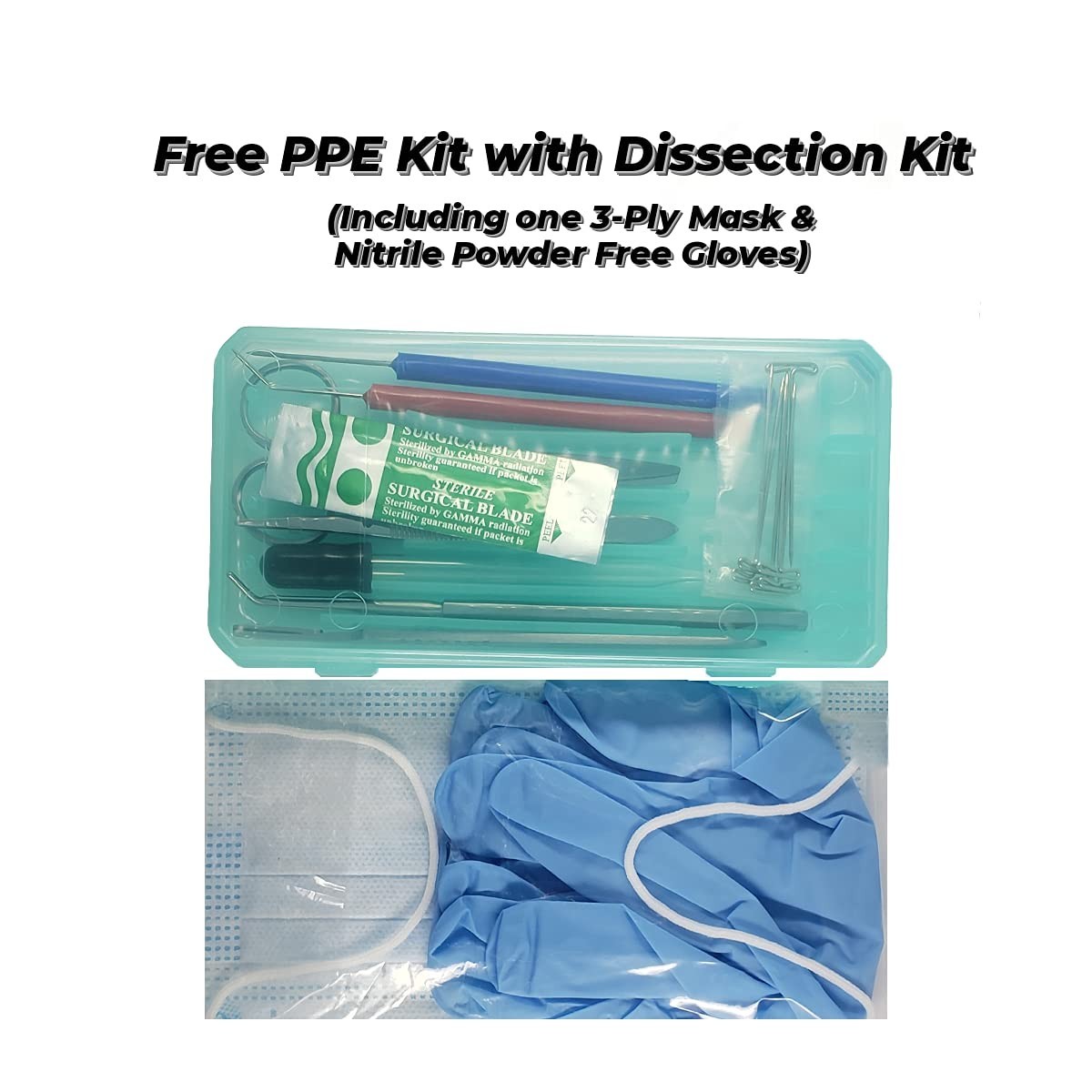 Kit de diseccion Plus Kit de biología de 24 piezas 9 piezas de acero inoxidable
