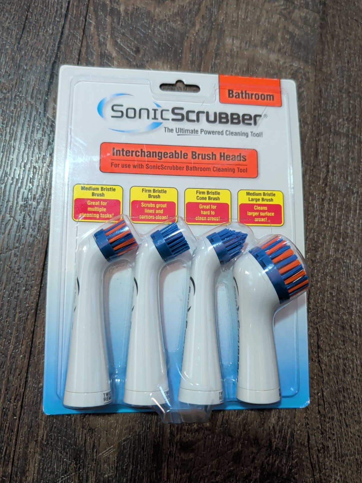 Sonic Scrubber Replacement Brush Heads Bathroom Cleaning Tool NEW
