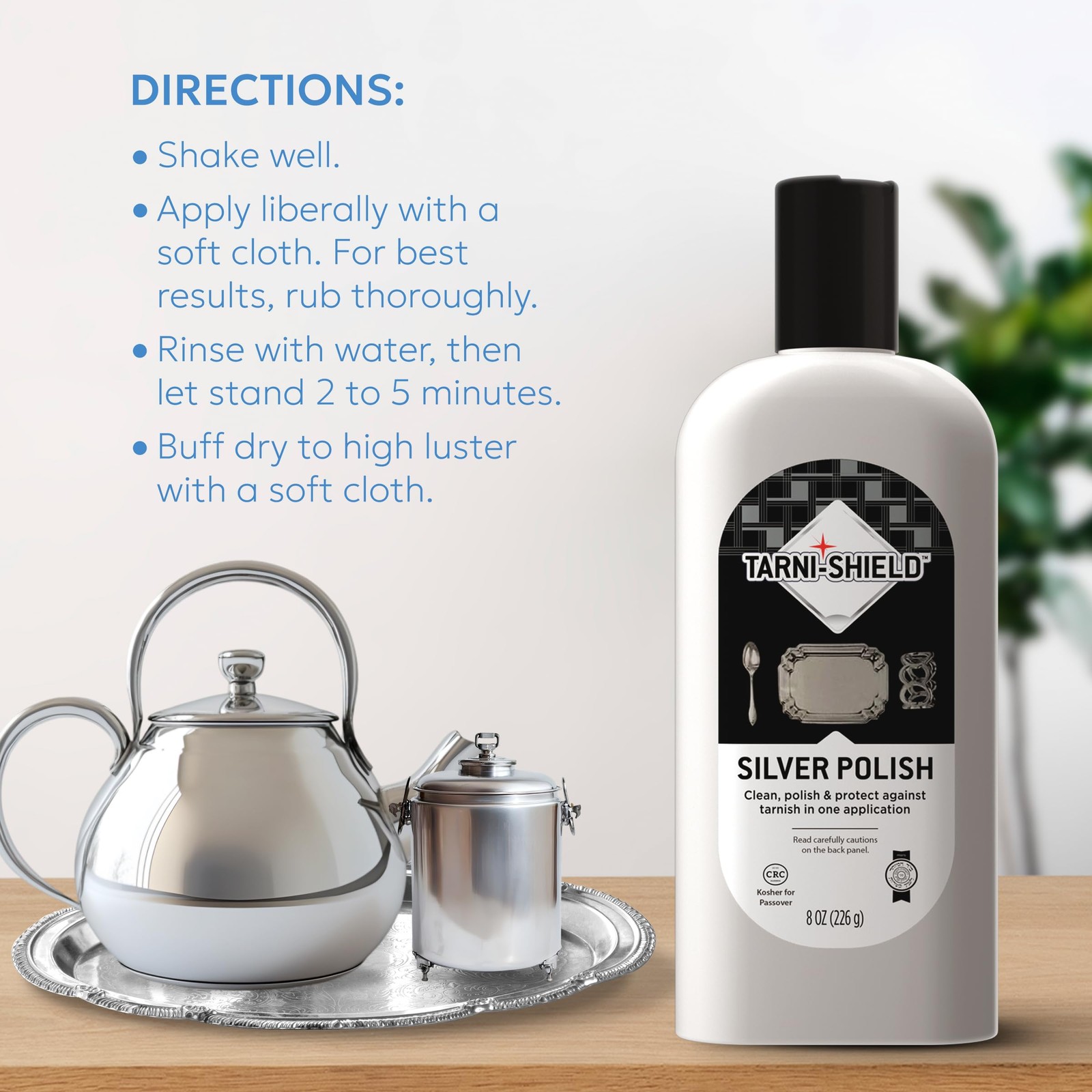 Tarni-Sheild Silver Polish – Clean, Polish, and Protect Against Tarnish – 8 O…