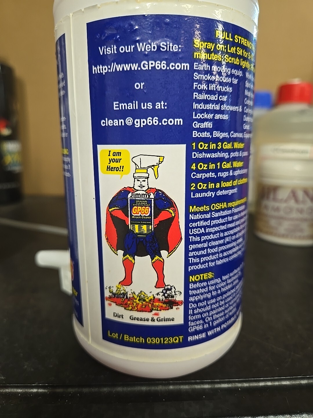 GP66 Green Miracle Cleaner and Degreaser 32FL OZ Bottle With Sprayer- LOT OF 3