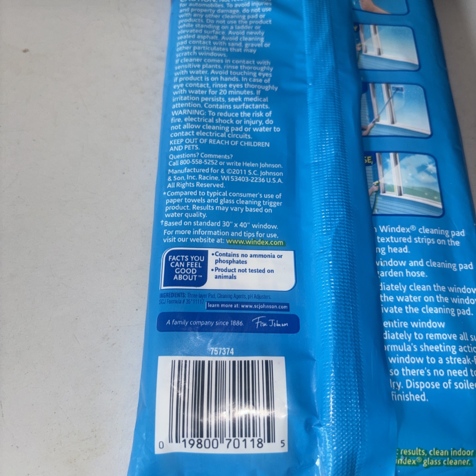 Windex Outdoor Refill Cleaning Pad Windows 1 Pk 2 Pads Discontinued NOS New
