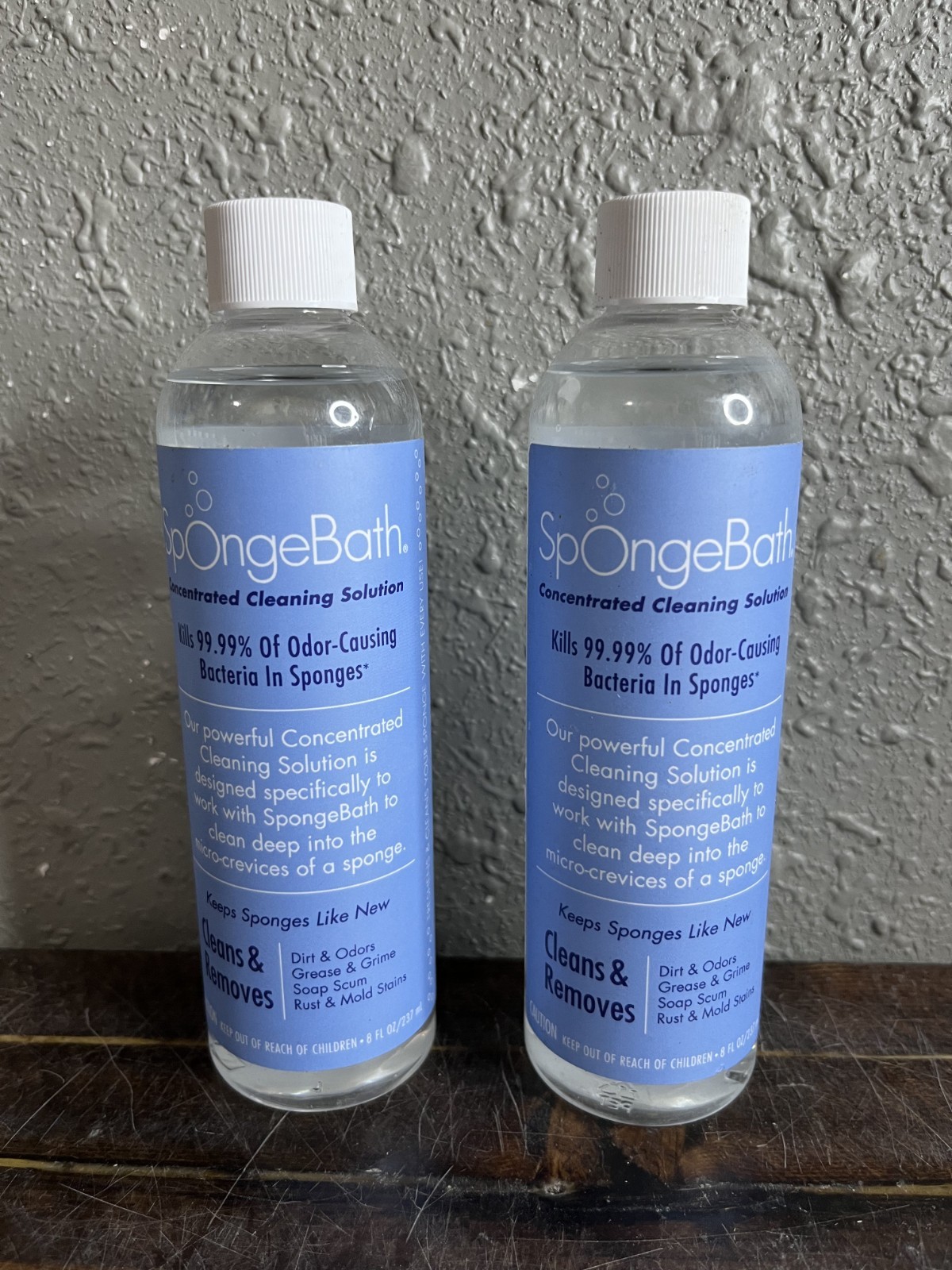 2 Pack SpongeBath Concentrated Cleaning Solution 8 fl oz Eco-Friendly Non-Toxic