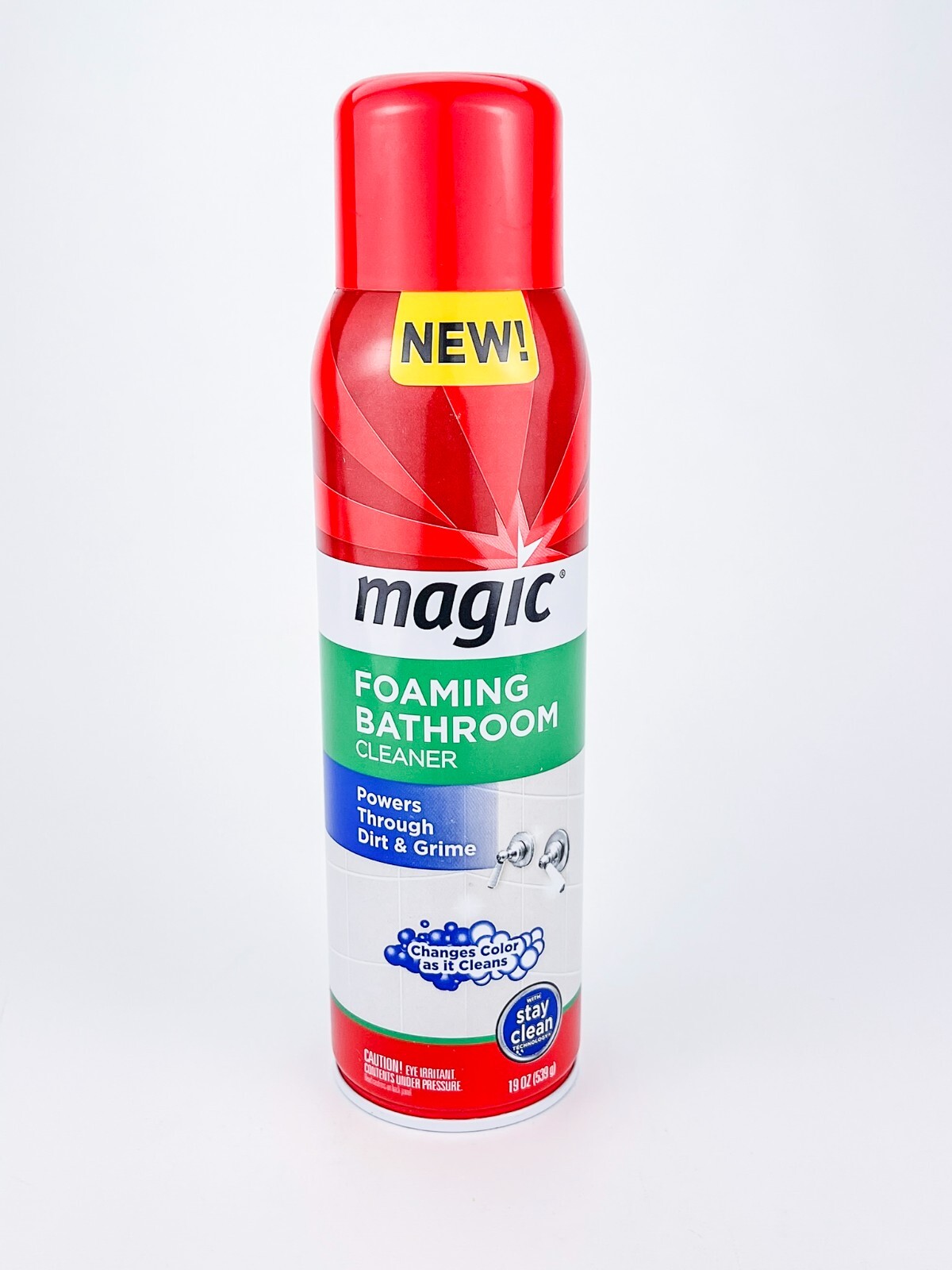 Magic Foaming Bathroom Cleaner 19oz Aerosol Blue To White Spray Shower Tile Tub