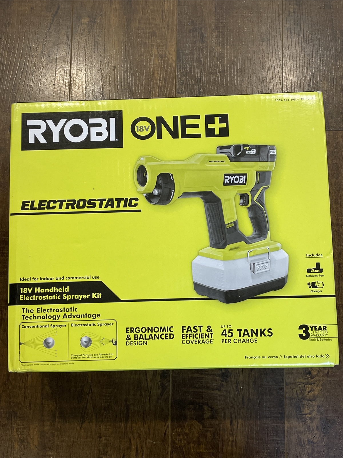 Ryobi PSP02K One+ 18V ElectroStatic Handheld Sprayer Kit W/ Battery/Charger New!