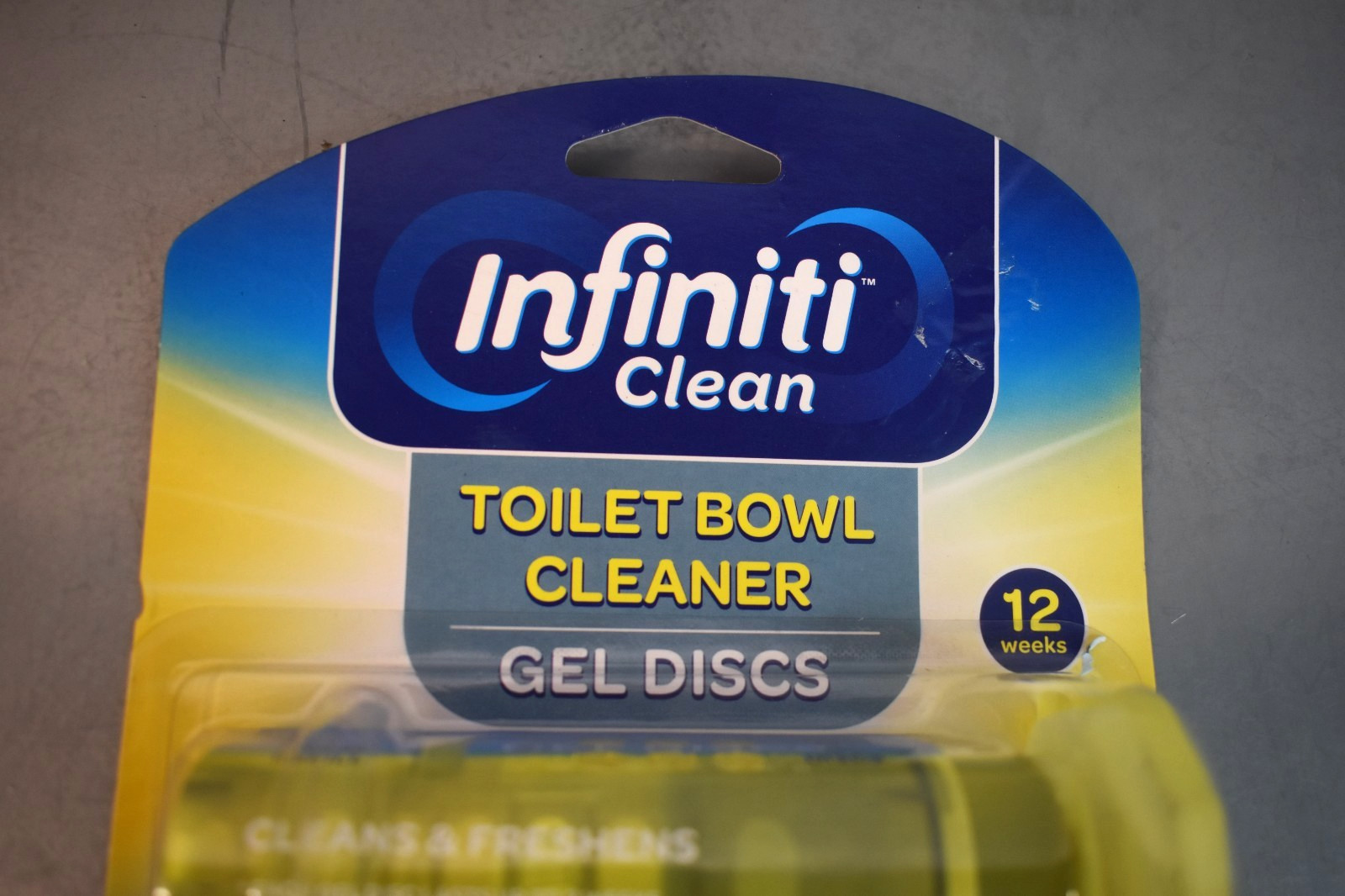 Infiniti Clean Toilet Cleaning Gel Discs + Dispenser Lemon 1.5oz NEW