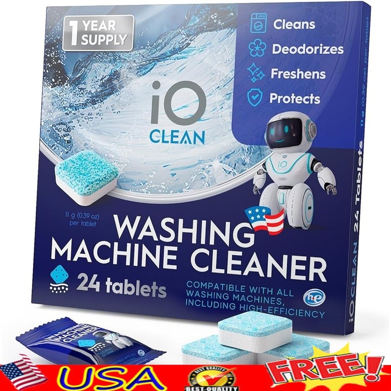 Washing Machine Cleaner Tablets Deep Clean Descaler Unscented Odor Control New